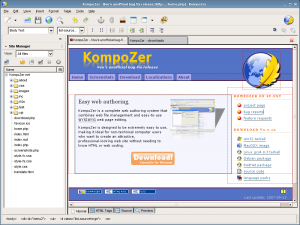 Kompozer - logiciel de creation de site web WYSIWYG