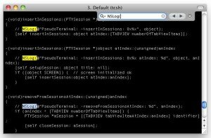 iTerm2 terminal Mac OS X - Fonctionnalités de recherche